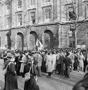 Disgruntled Algerians Marching in Street