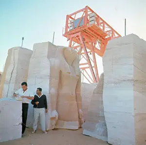 Abu Simbel Prints: Dismantling of Abu Simbel Temple
