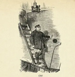 John Tenniel Prints: Dismissal of Bismarck Cartoon