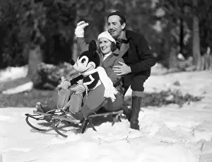 Creations Prints: Disneys And Mickey On Sled