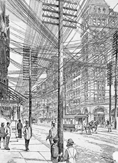 Confusion Prints: Disorderly Power Lines on Lower Broadway