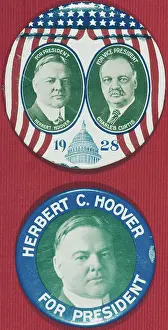 Display of American Campaign Emblems for Hoover and Curtis