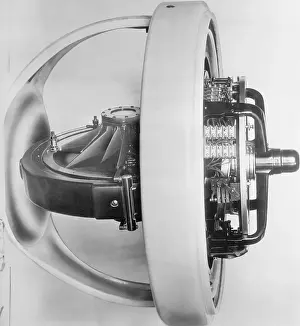 Photographic Study Prints: Display of Early Gyrocompass