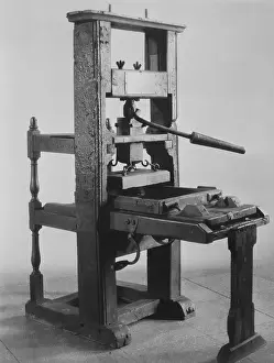 Printing Press Prints: Display of the Franklin Printing Press