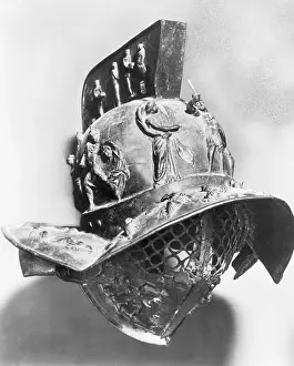 Display of Gladiator Helmet