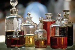 Display Of Perfume Bottles In Market