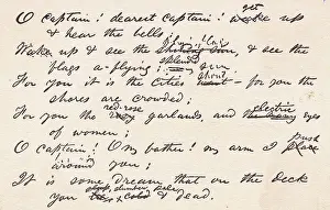 Abraham Lincoln (1809-1865) Prints: Display of Poem by Walt Whitman on Abraham Lincoln's Death