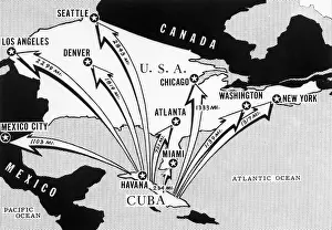Distances of Major Cites from Cuba