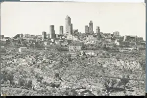 San Gimignano Prints: Distant View of San Gimignano, Italy