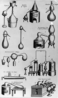 Portrait Scientific Prints: Distillation Flasks
