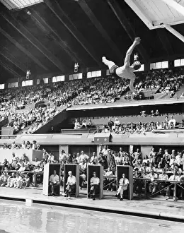 Diving Prints: Diver In Mid-Dive
