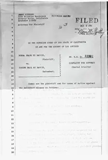Divorce Complaint from Marilyn Monroe