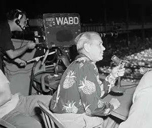 Broadcasting Prints: Dizzy Dean Doing Tv Broadcasting