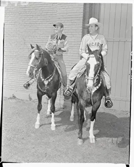 Dizzy Dean and Gene Autry on Horseback