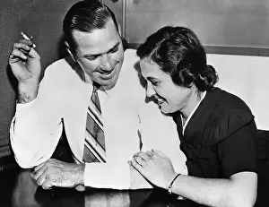 Dizzy Dean, With Hurt Arm, And Wife