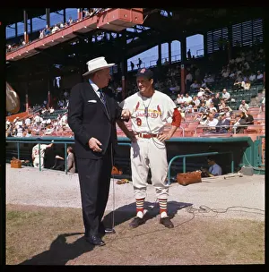 Dizzy Dean Interviewing Stan Musical on Field