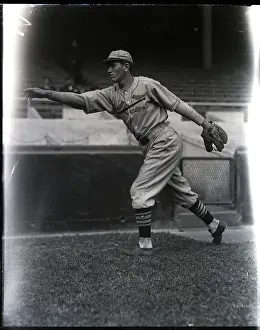 Rookie Prints: Dizzy Dean In Pitching Pose As Young Man