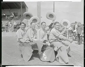 Tucson Prints: Dizzy Dean and Players Posing as Cowboy's