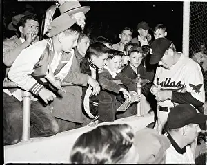 Autographing Prints: Dizzy Dean Signing Autographs