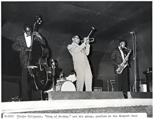 Playing Prints: Dizzy Gillespie Playing W/ Band On Stage