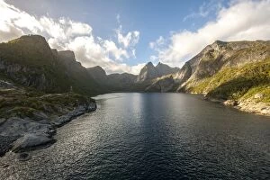 Images Dated 14th September 2014: Djupfjorden on the island of Moskenesoya, Lofoten, Nordland, Norway