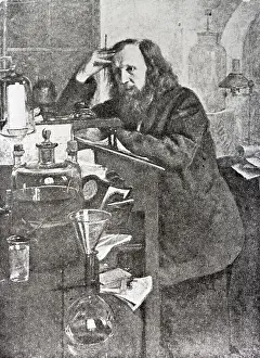 Chemistry Prints: Dmitri Ivanovich Mendeleev In Laboratory