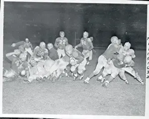 Difficult Prints: Doak Walker in Action at Football Game