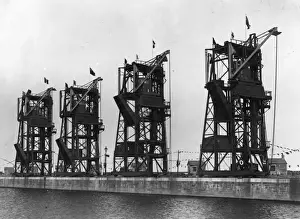1907 Prints: Dockside Cranes