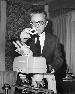 Slide Prints: Docter Looking @ Slide; Microscope