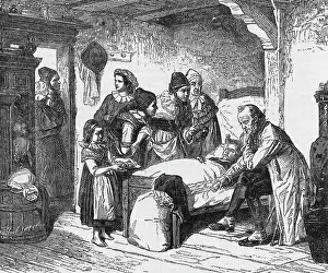 Doctor At The Bedside Of Sick Child