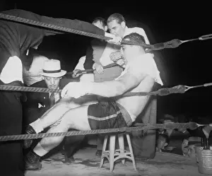 Injury Prints: Doctor Examines Primo Carnera In Ring