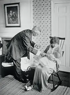Infancy Prints: Doctor Feeling Infant's Pulse