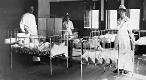 Poliomyelitis Prints: Doctor and Nurses with Infantile Paralysis Patients
