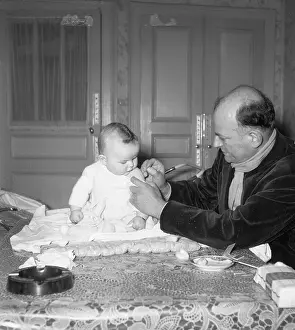 Doctor Vaccinating Baby for Smallpox