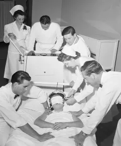 Mental Illness Prints: Doctors Administering Electroshock Therapy