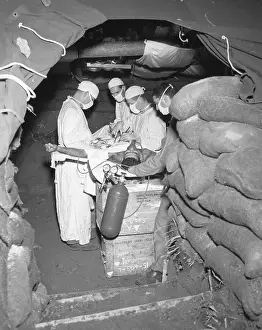 Foxhole Prints: Doctors Operating In Fox Hole