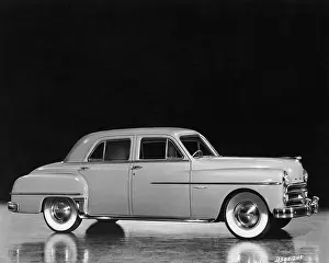 Prints of 1949: Promotional studio image of a 1949 Dodge Coronet four-door sedan. (Photo by Hulton Archive/Getty Images) Timeless Moments: A Visual Journey Through History’s Defining Images: Dodge Coronet
