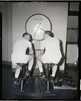 Dodger Manager, Player On Cycles, Workout
