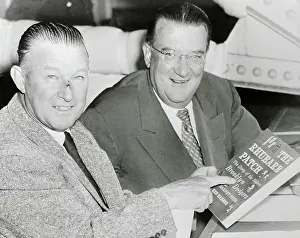 Walter Omalley Prints: Dodger Officials Reading Book About Team of the Same Name