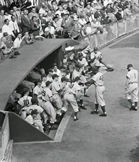 Dodgers Congratulating Jackie Robinson
