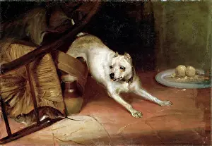 Keywording Prints: Dog Chasing a Rat, 19th or early 20th century. Artist: Briton Riviere
