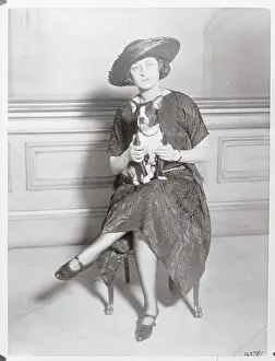 Dog Owner Posing with Her Pet