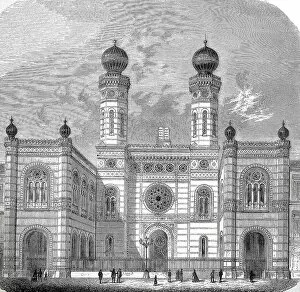 Historic Center Collection: The Dohany Street Synagogue, also Great Synagogue or Tobacco Alley, c