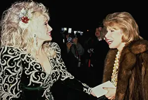Huty32221 Prints: Dolly Parton And Joan Rivers Attend Sandy Gallin's Christmas Party