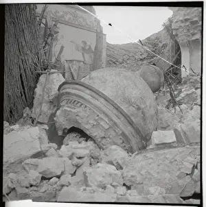 Earthquake Prints: Dome Piled W/Rubble On Ground