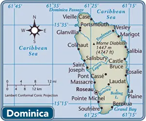 Dominica country map