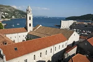 Dominican monastery, view from the city walls, historic centre, Dubrovnik, Dalmatia, Croatia