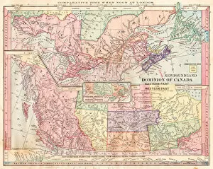 Images Dated 17th February 2017: Dominion of Canada map 1886