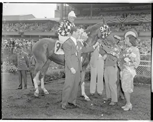 Don Ameche with Mary Martin and Jockey Jackie Westrope