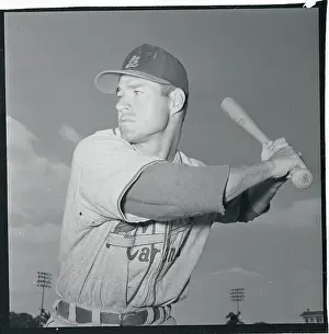 Don Blasingame Holding a Baseball Bat